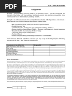 Assignment: Managing Civil Engineering Projects Dr. Z. A. Vattai, BUTE DCT&M