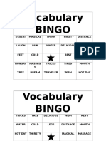 Vocabulary BINGO-Inglés-pequeños