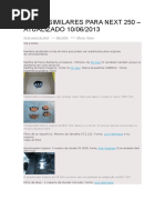 Peças Similares para Next 250