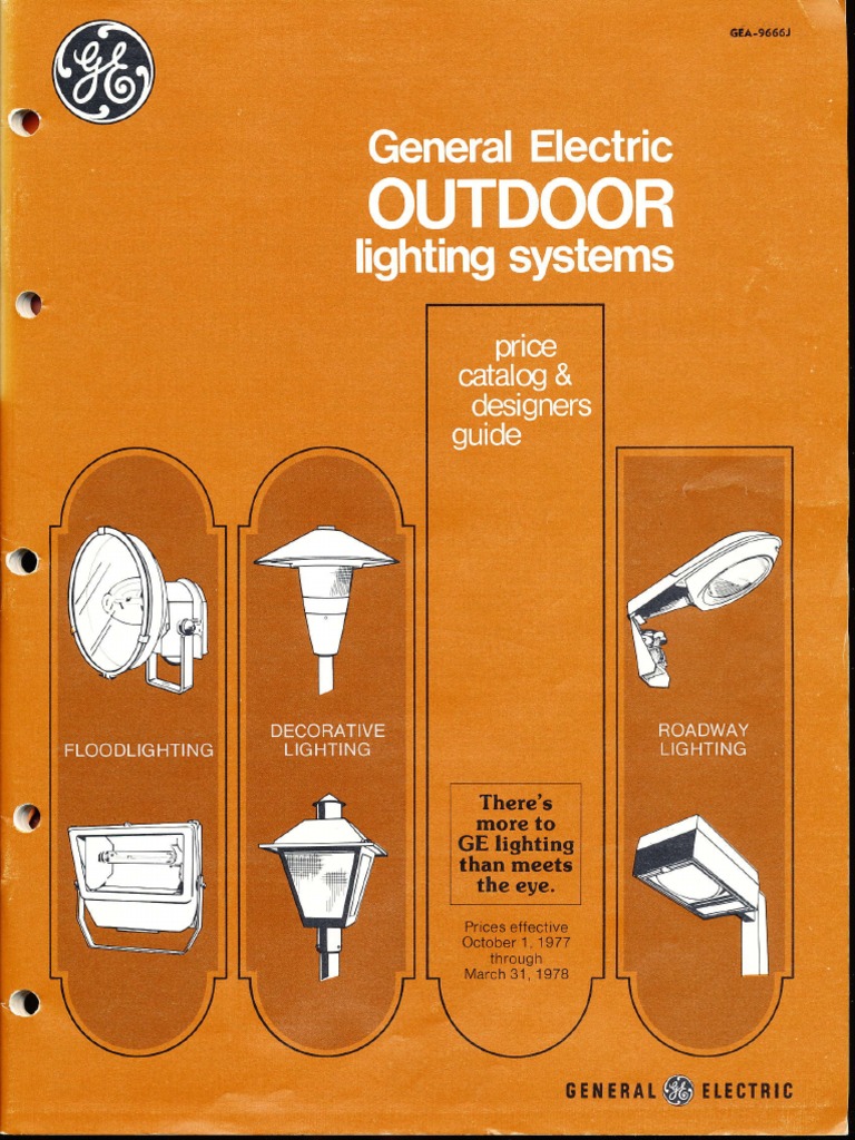 GE Lighting Systems Price Book Outdoor Designers Guide 1077 378