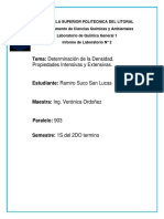 Laboratorio de Quimica-903-Ramiro Suco-Determinacion de La Densidad. Propiedades Intensivas y Extensivas-Informe2