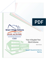 Entrance Into Year 4 Writing and Reading Mark Scheme and Levels