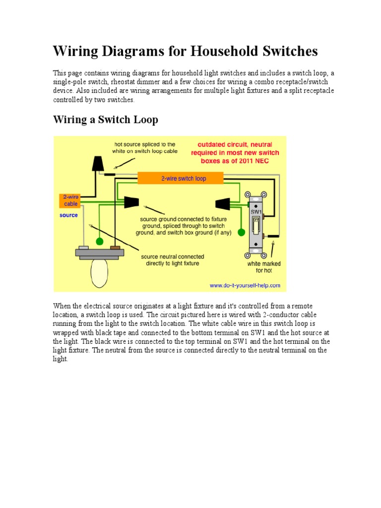 electrical switch wiring diagram Circuit diagram for electrical wiring