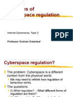 Theories of Cyberspace Regulation: Internet Governance, Topic 3