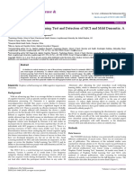 The Hopkins Verbal Learning Test and Detection of Mci and Mild Dementia a Literature Review 2161 0460.1000166