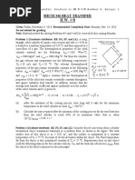 Mech 346 Heat Transfer: Problem 2 (Graduate Attributes: KB, PA, IN, and LL)