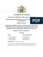 Design of the Mechanical Ventilation System of a Building Using Computer Aided Design Software and Building Information Modeling Software