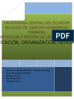 Planificación, Organización e Integración