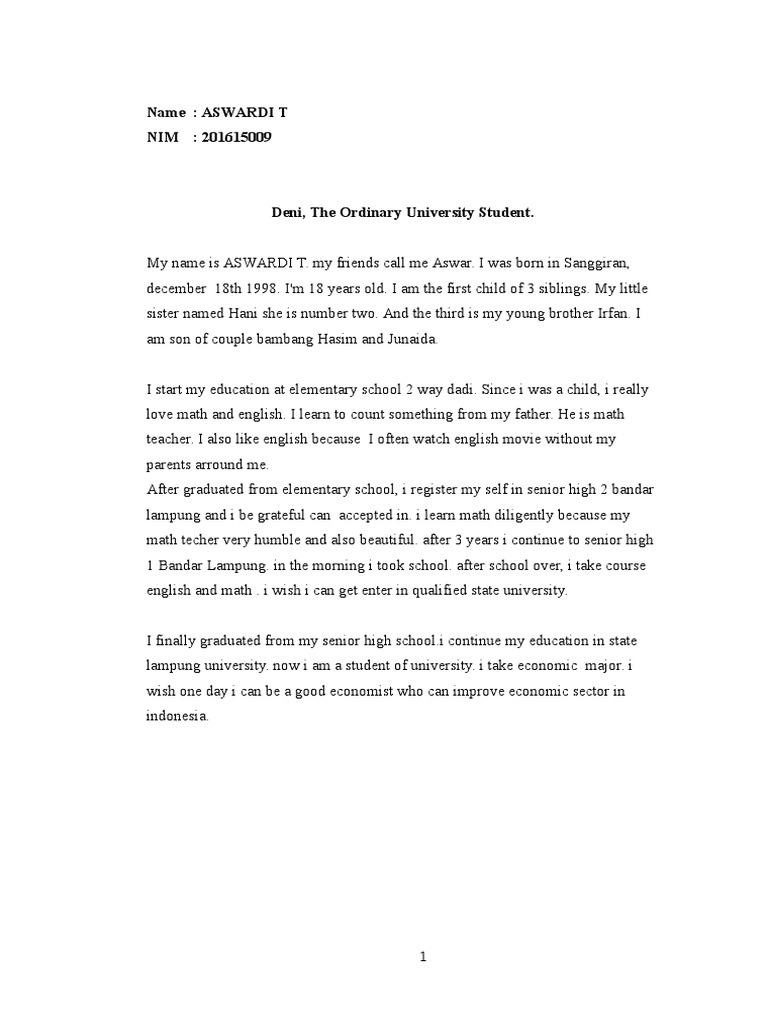 Contoh Biografi Diri Sendiri Dalam Bahasa  Inggris  Terbaru  Contoh Biografi Diri Sendiri Dalam Bahasa  Inggris  Terbaru