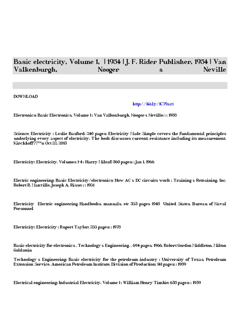 BASIC ELECTRICITY COURSE PDF FREE DOWNLOAD visual data 8