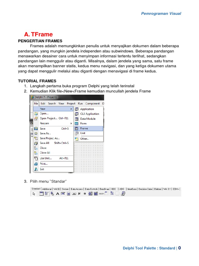Tutorial Penggunaan Delphi Palette | PDF | Bisnis | Komputer