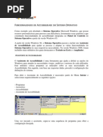 Funcionalidades de Acessibilidade Do Sistema Operativo Wxp