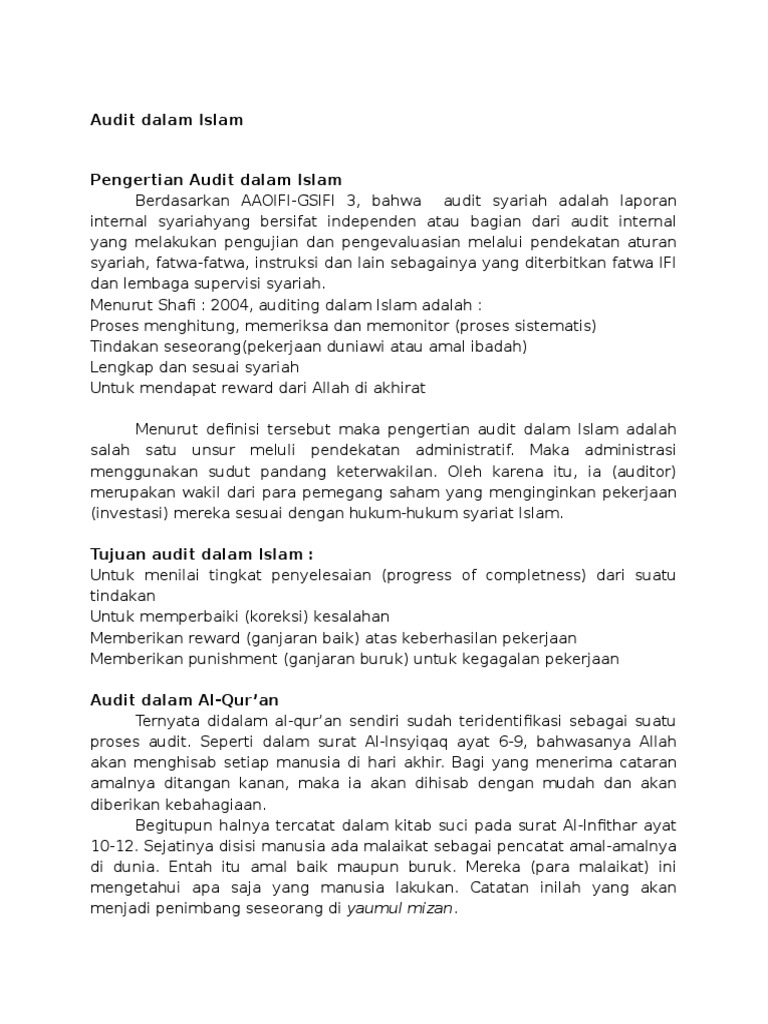 Audit Dalam Islam Buku