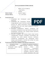 Rencana Pelaksanaan Pembelajaran (Operasi Bentuk Aljbar)