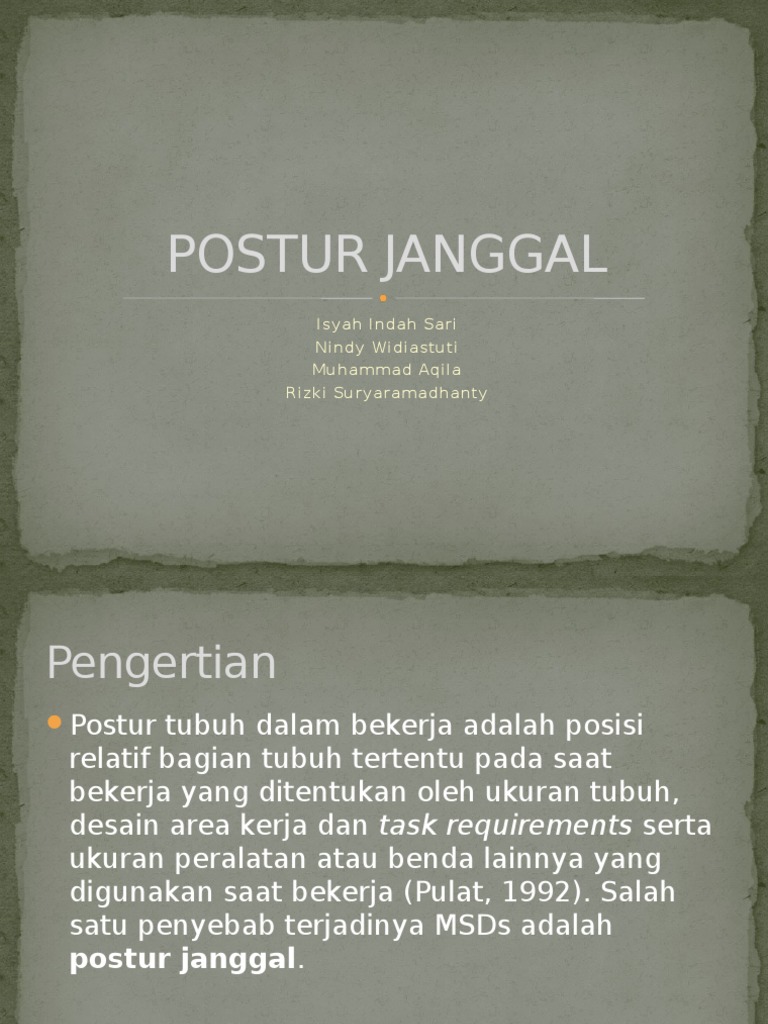 Postur Janggal | PDF