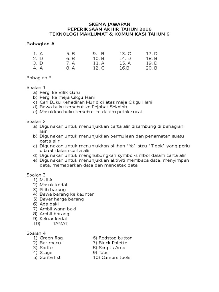 Skema Jawapan Pat Tmk 6 2016 Pdf