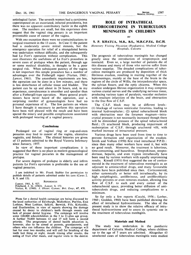 Ester Jurnal PDF | Meningitis | Cerebrospinal Fluid