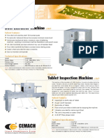 Cemach Tablet Inspection and Dust Extractor Machine cGMP