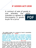 FMS- Sales of Goods Act-1930
