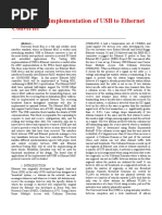 Verilog HDL Implementation of Usb To Ethernet Converter