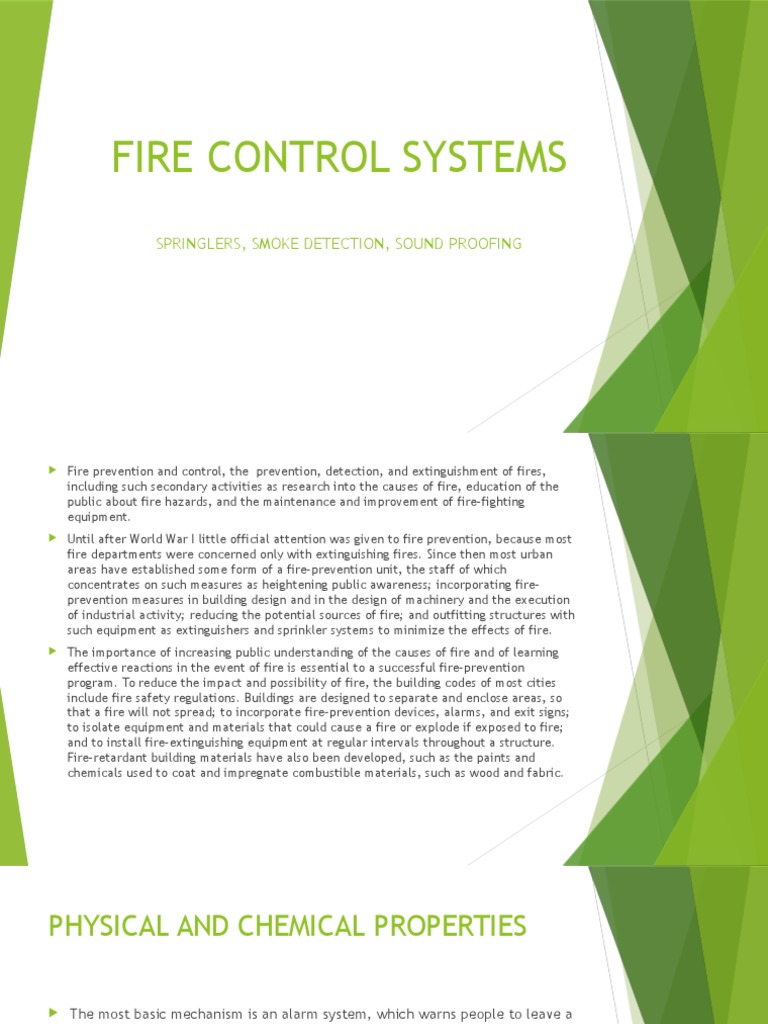 Fire Control and Soundproofing Systems | PDF | Firefighting | Fire ...