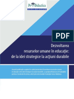 Dezvoltarea Resurselor Umane În Educație PDF