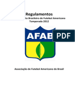Regulamento do Campeonato Brasileiro de Futebol Americano de 2012 da AFAB