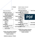 Calendario de Evaluaciones 2