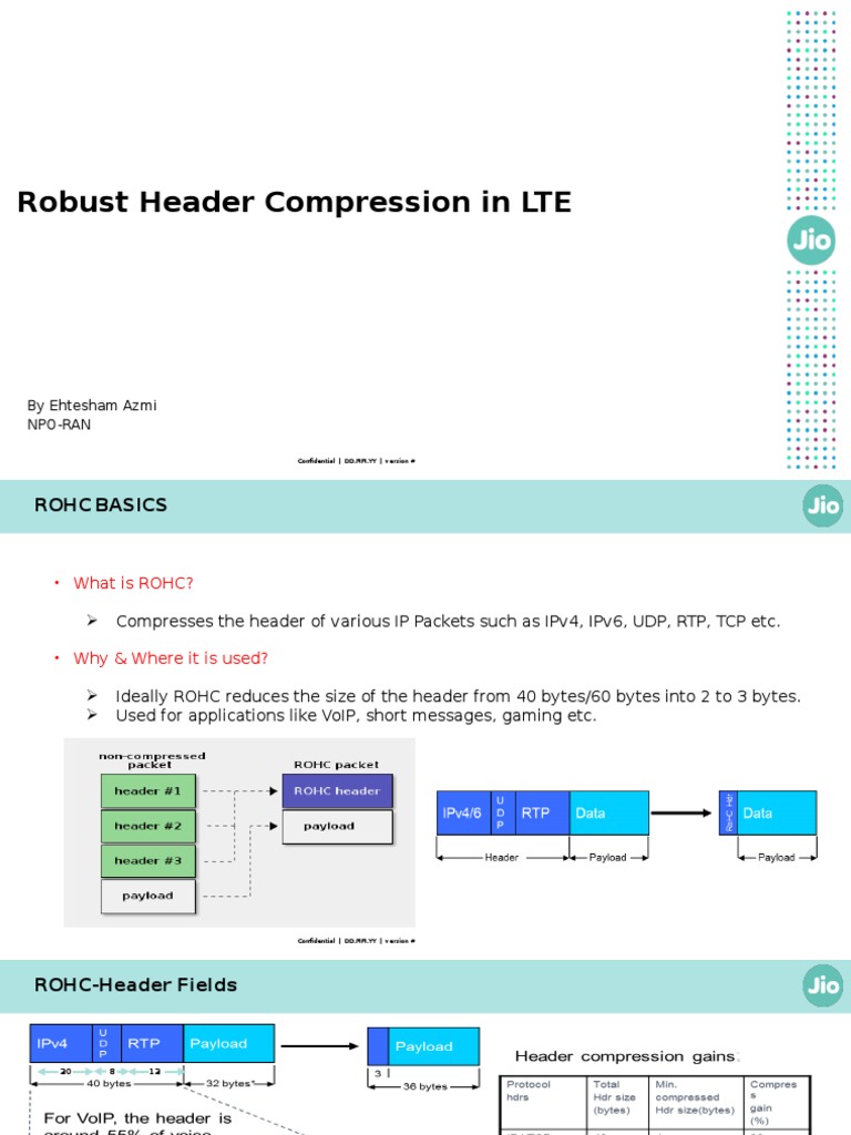 ROHC in LTE: Compression Techniques | PDF | Data Transmission | Computing