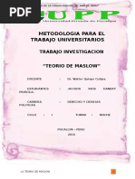 Trabajo de Metodologia Sobre La TEORIA de MASLOV