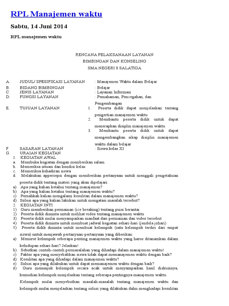 Article on time management picture