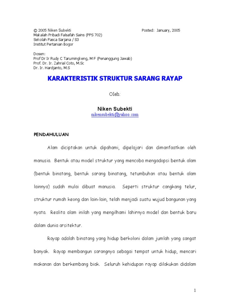 Karakteristik Sarang Rayap Pdf