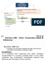 1.give To Any Person OR Body Corporate NO: Loans & Investments by Companies Section 186