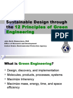 Sustainable Design through the 12 Principles of Green Engineering