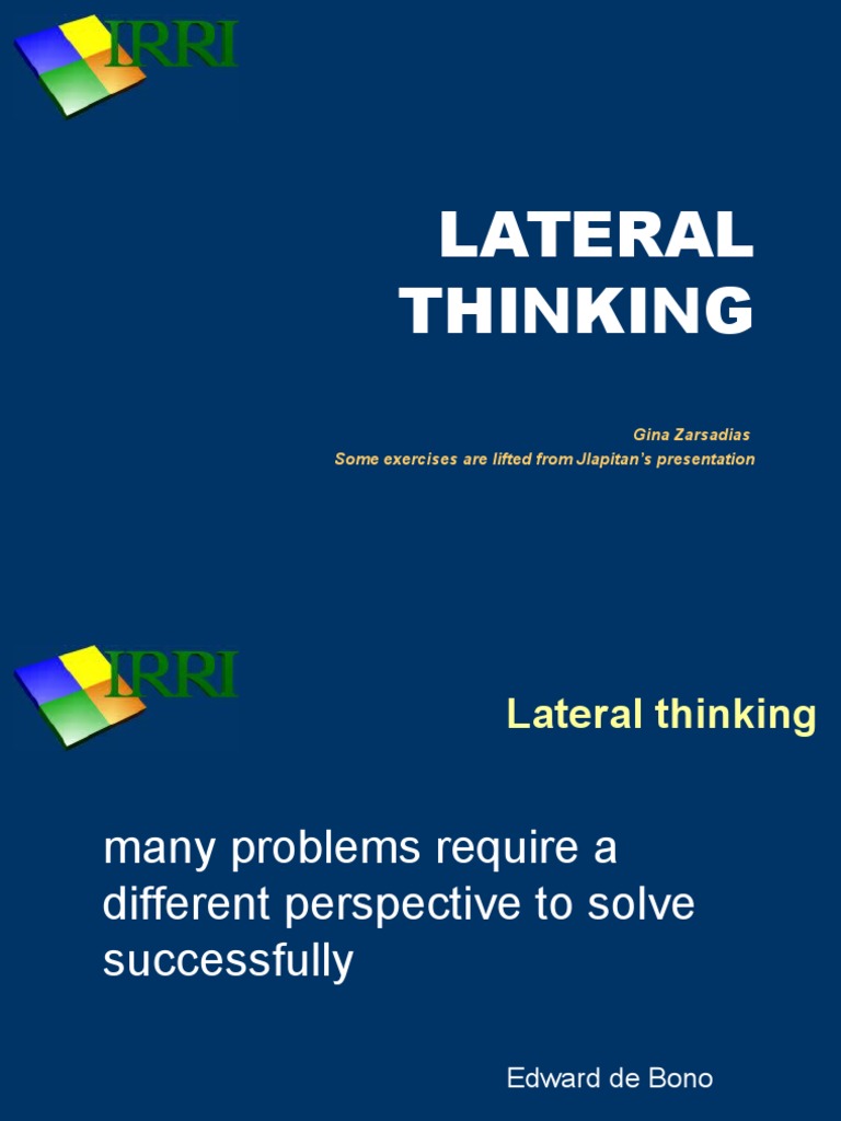 Lateral Thinking | PDF | Self-Improvement