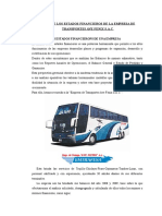 Análisis financiero de Transportes Ave Fénix S.A.C. 2008-2009