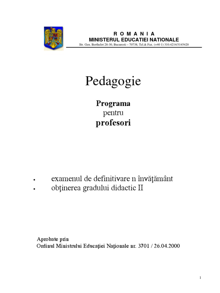 P Pedagogie Prof Def grII PDF | PDF