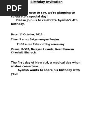 Birthday Invitation
