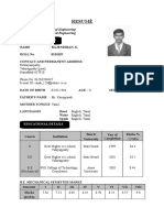 R Esumè: Personal Details