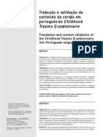 Tradução e Validação de Conteúdo Da Versão em Português Do Childhood Trauma Questionnaire