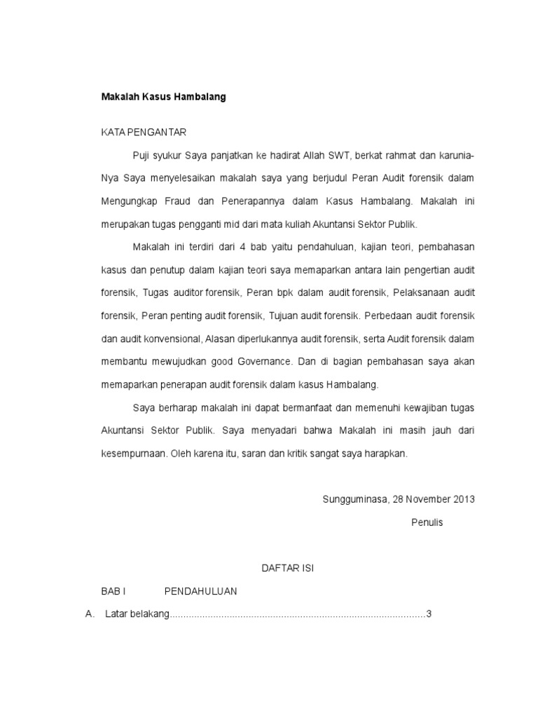 Makalah Kasus Hambalang