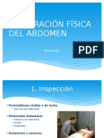 EXPLORACIÓN FÍSICA ABDOMINAL