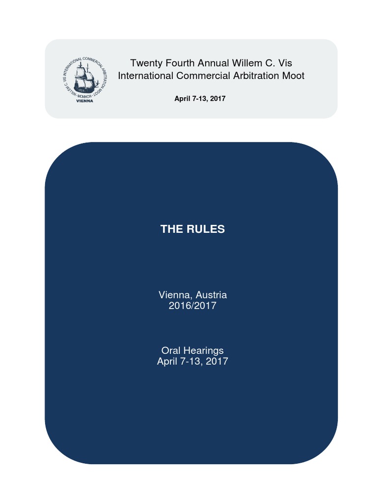 Twenty Fourth Annual Willem C. Vis International Commercial Arbitration ...