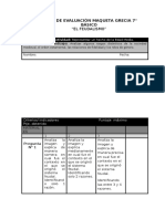 Rúbrica Guía de aprendizajes. 7°