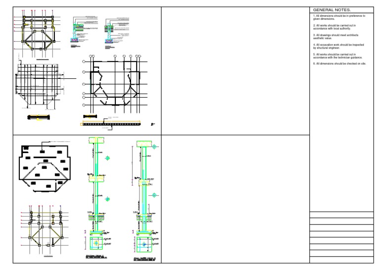 General Notes.: Foundation Layout | PDF | Home & Garden | Computers