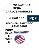 Instituto Nacional Mejia Carlos Morales 3 BGU "F": Teacher: Santiago Zambrano