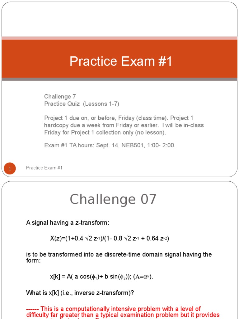 Practice Exam 1_answers2 DSP Sampling (Signal Processing) Analog