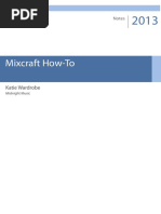 Mixcraft How To