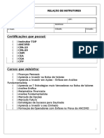 Formulário de Instrutores