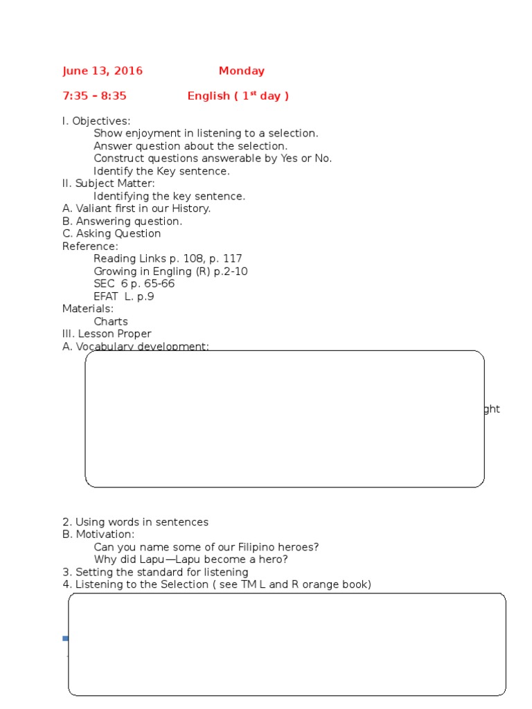 English Lesson Plan | PDF | Question | Languages